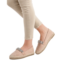 Bestelle Espadrilles En Daim Avec Cristaux brun 3