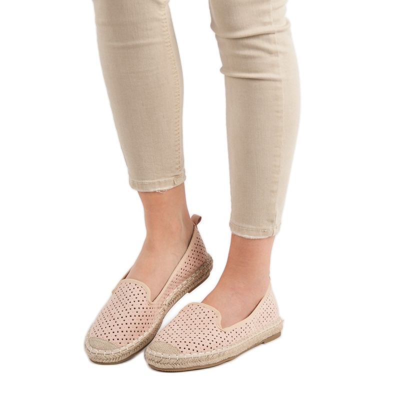 Lucky Shoes Seigneurs Ajourés Poudre rose 1