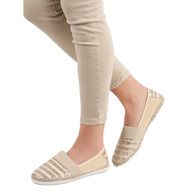 Kayla Espadrilles Brillantes jaune 1