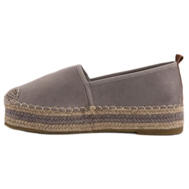 Coura Espadrilles En Daim Sur La Plateforme gris 4