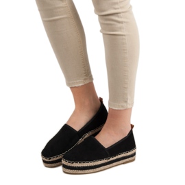 Coura Espadrilles En Daim Sur La Plateforme noir 1