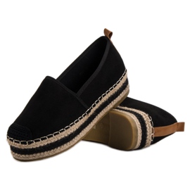 Coura Espadrilles En Daim Sur La Plateforme le noir 4