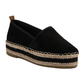 Coura Espadrilles En Daim Sur La Plateforme le noir 5