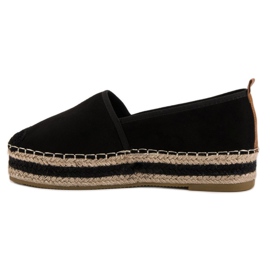 Coura Espadrilles En Daim Sur La Plateforme le noir 6