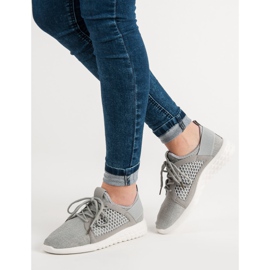 Chaussures textiles à la mode gris 2