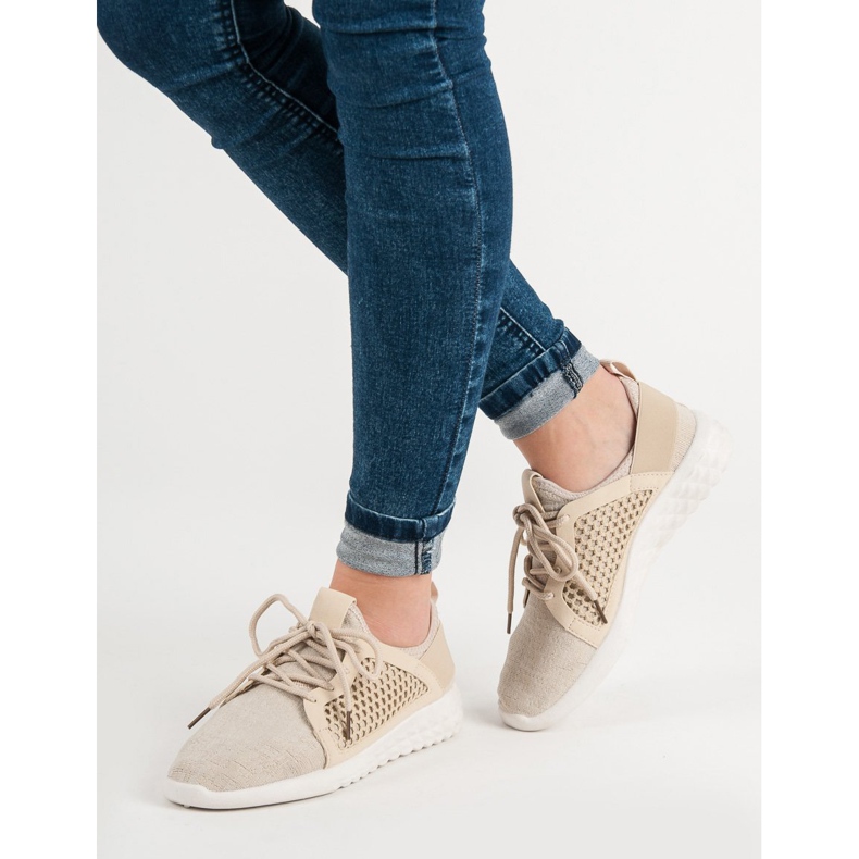 Chaussures textiles à la mode brun 1