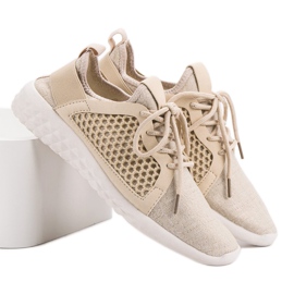Chaussures textiles à la mode brun 3