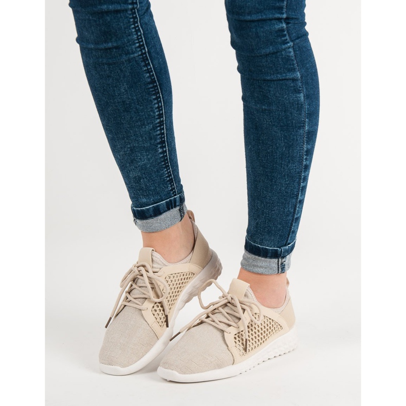 Chaussures textiles à la mode brun 2