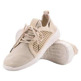 Chaussures textiles à la mode brun 4