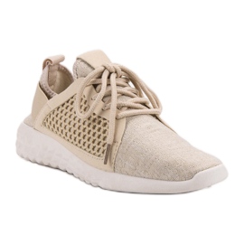 Chaussures textiles à la mode brun 5