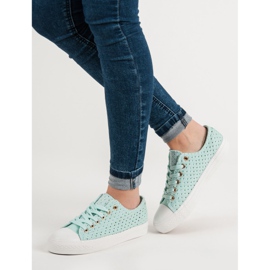 Baskets en textile menthe vert 1