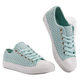 Baskets en textile menthe vert 2