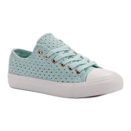 Baskets en textile menthe vert 4