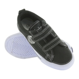 American Club American Children's Brush Sneakers Black Velcro noir 3
