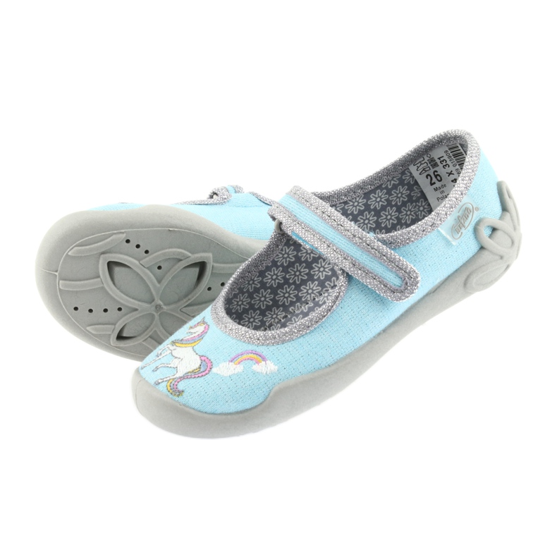 Chaussures enfant Befado 114X331 konik bleu gris 4