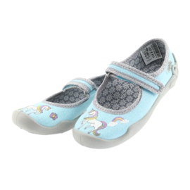 Chaussures enfant Befado 114X331 konik bleu gris 3