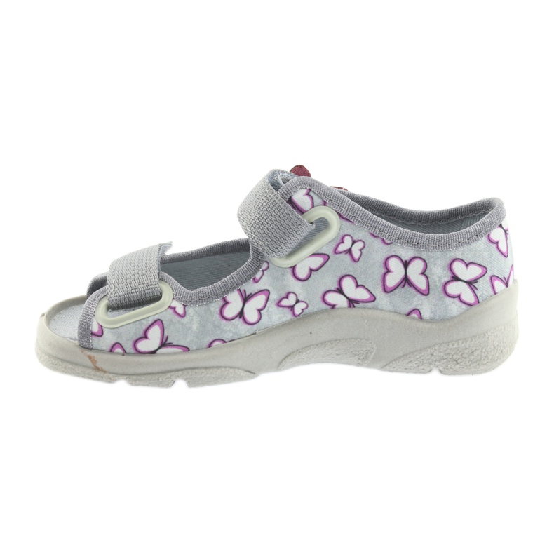 Befado sandales enfants papillons 969X135 violet gris rose 2