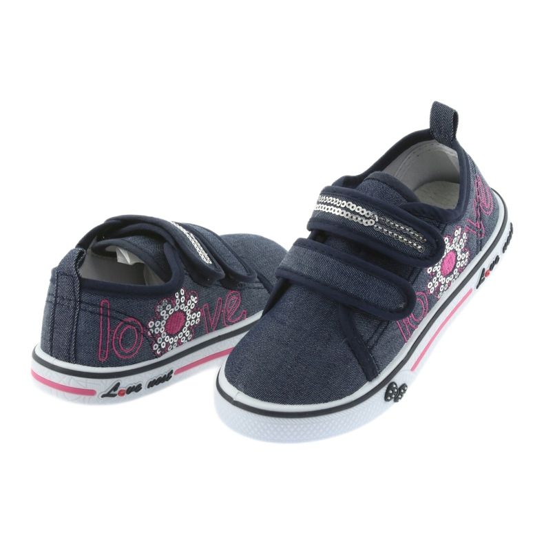 Atletico Insert en cuir denim des baskets pour enfants bleu 4