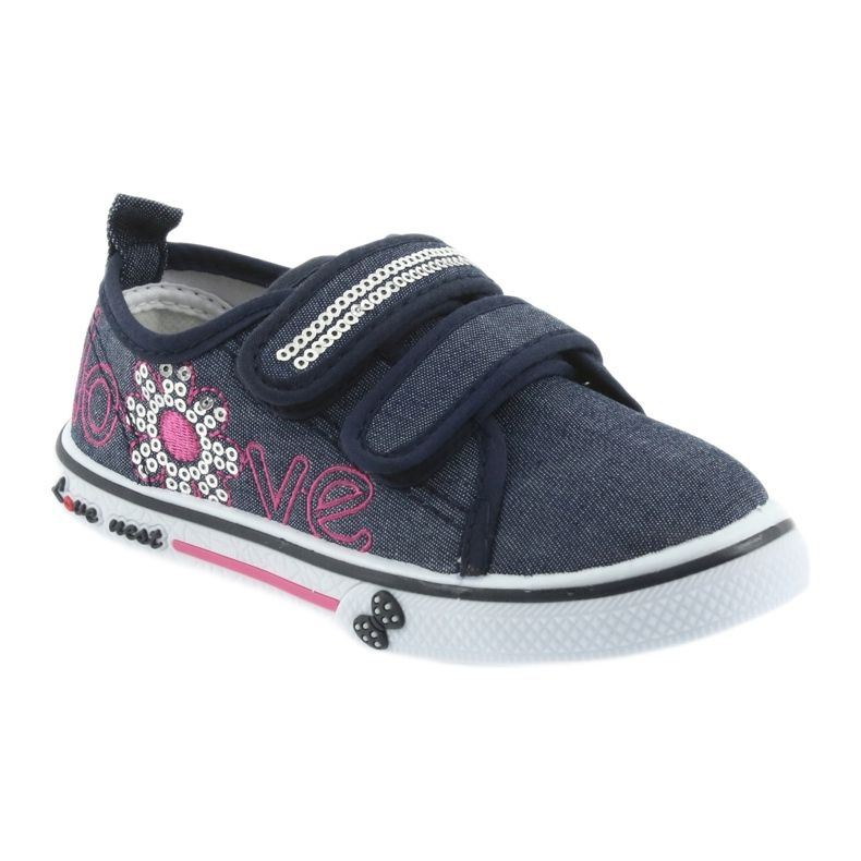 Atletico Insert en cuir denim des baskets pour enfants bleu 1