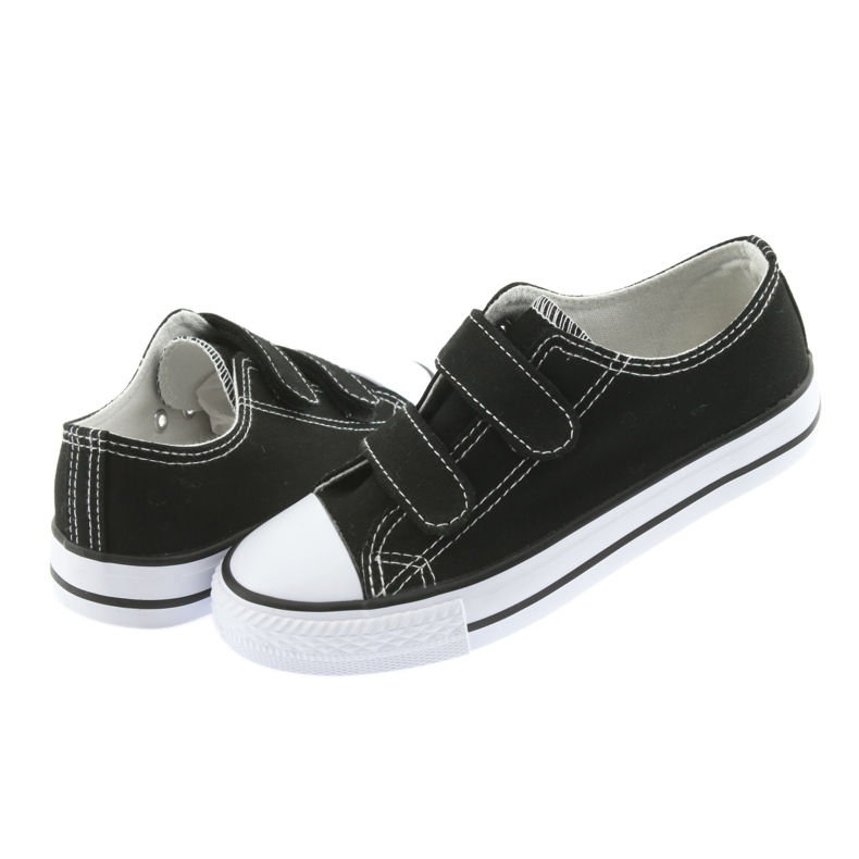 Baskets noires à scratch Atletico blanc 4