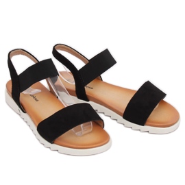 Sandales femme noires 9001 Noir le noir 2