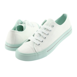 Baskets à lacets Atletico blanc vert 4