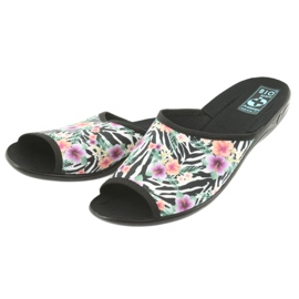 Chaussons femme zèbre Adanex 23876 blanc noir multicolore 3