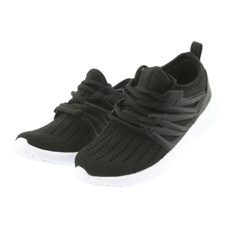 Semelle intérieure en cuir Bartek 55114 Chaussures de sport noires 3