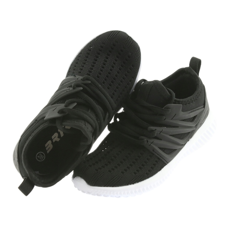 Semelle intérieure en cuir Bartek 58114 Chaussures de sport noires blanche le noir 4 Semelle intérieure en cuir Bartek 58114 Chaussures de sport noires blanche le noir 4
