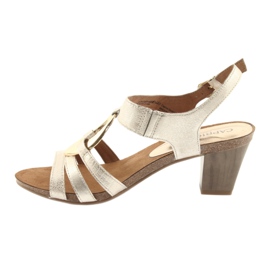 Sandales pour femmes Caprice avec ornement 28308 ovale doré 2