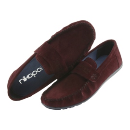 Nikopol Muis de bordeaux en cuir masculin1688 rouge 4