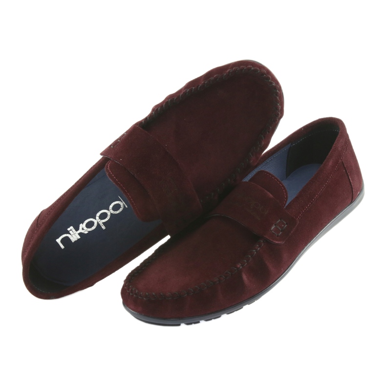 Nikopol Muis de bordeaux en cuir masculin1688 rouge 4