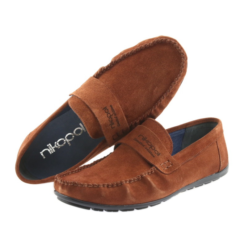 Mocassins camel daim Nikopol 1688 beige 5