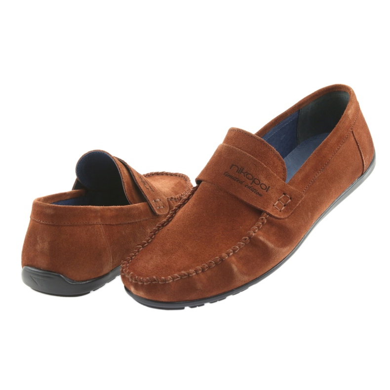 Mocassins camel daim Nikopol 1688 beige 4