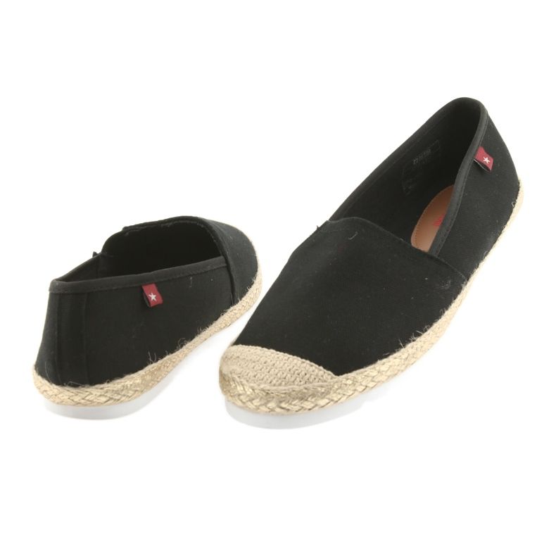 Big Star Espadrilles ballerines grandes étoiles 274727 le noir jaune 4