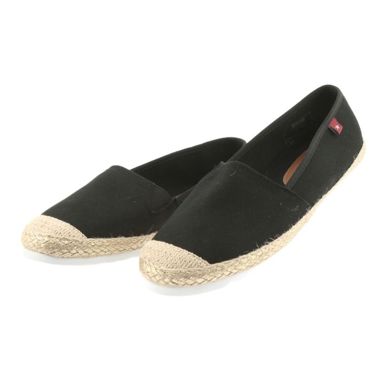 Big Star Espadrilles ballerines grandes étoiles 274727 noir jaune 3