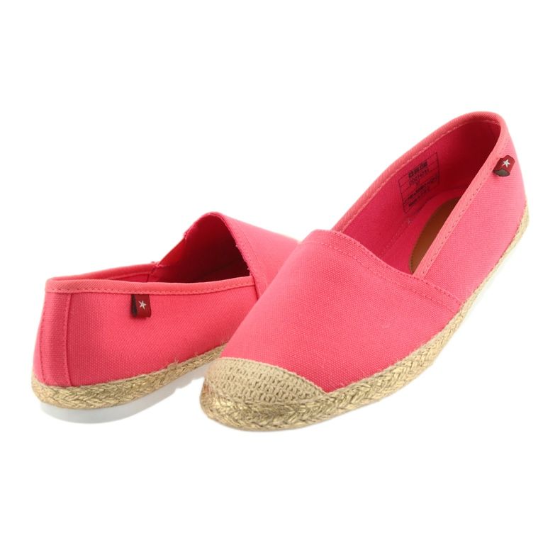 Big Star Espadrilles féminines 274731 Pink-Coral rose 4