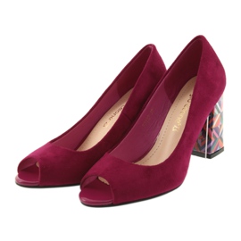 Escarpins en daim Sergio Leone 133 fuchsia rose 3