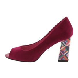 Escarpins en daim Sergio Leone 133 fuchsia rose 2