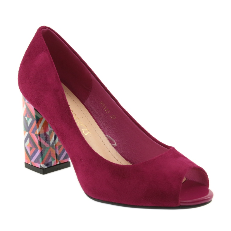 Escarpins en daim Sergio Leone 133 fuchsia rose 1