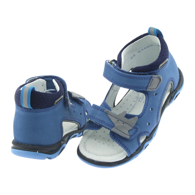 Sandales garçons navets Bartek 51489 bleu gris 4