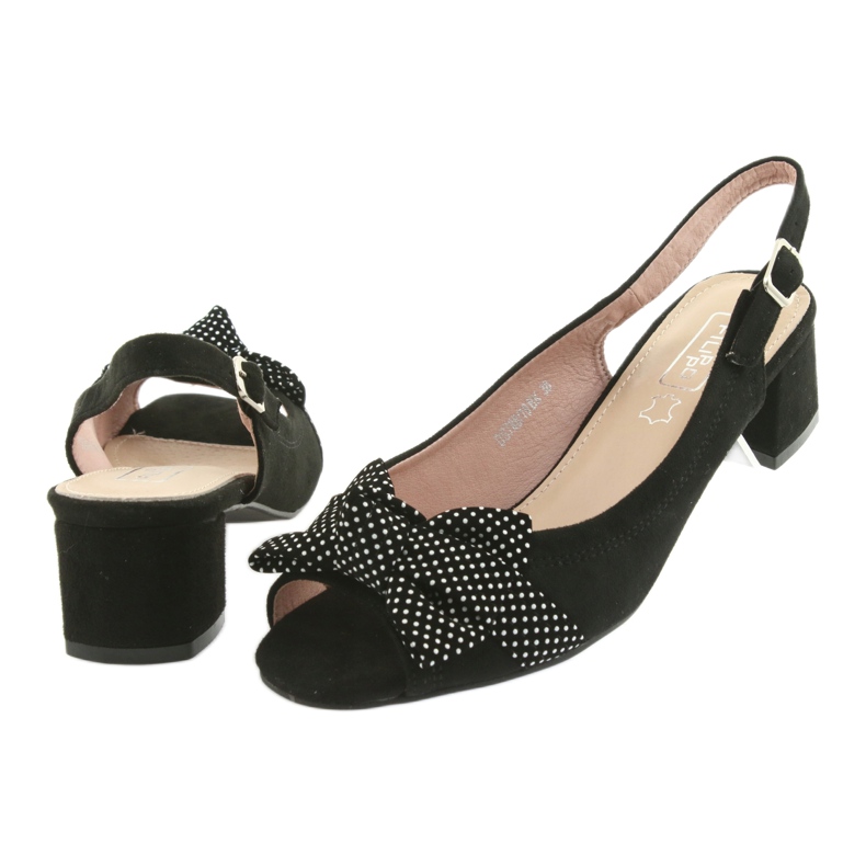 Sandales à nœud Filippo 788 noir / pois blanc 4