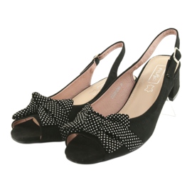 Sandales à nœud Filippo 788 noir / pois blanc 3