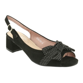 Sandales à nœud Filippo 788 noir / pois blanc 1
