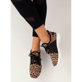 Leopard 7758-Y Baskets à imprimé léopard brun 2