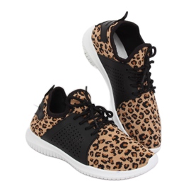 Leopard 7758-Y Baskets à imprimé léopard brun 3