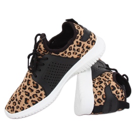 Leopard 7758-Y Baskets à imprimé léopard brun 1