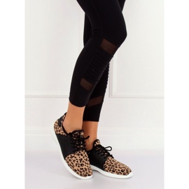 Leopard 7758-Y Baskets à imprimé léopard brun 4