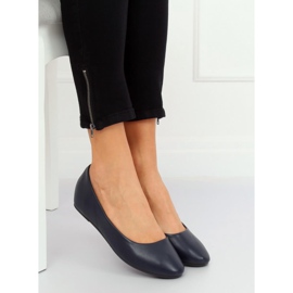 Ballerines compensées bleu marine 7849-P DK. Bleu 1