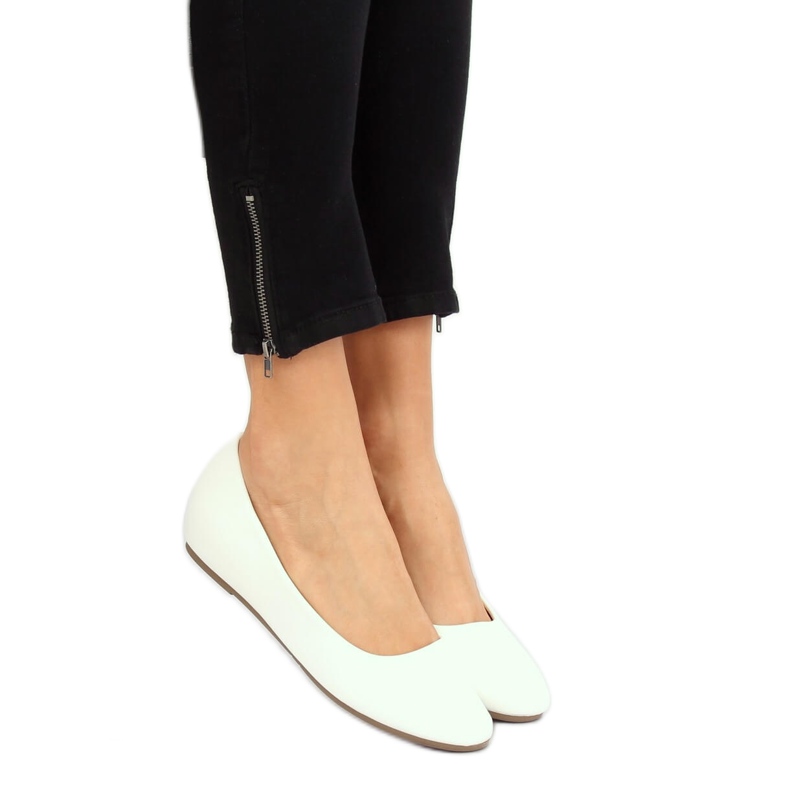 Ballerines compensées blanc 7849-P Blanc blanche 1